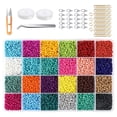 thumbnail image 2 of KLKCMS Glass Seed Beads Assorted Small Beads for DIY Jewelry Making Kit Crafts 3000pcs 3000pcs 4mm, 2 of 9
