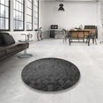 thumbnail image 4 of Ahgly Company Machine Washable Indoor Round Transitional Charcoal Black Area Rugs, 8' Round, 4 of 7