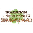 thumbnail image 1 of Plaques d'Immatriculation Photo « Warning Shenanigans and Malarkey », 1 of 2