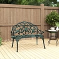 thumbnail image 2 of Outsunny 40” Patio Flowering Pattern Garden Bench, 2 of 10