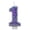 Number 1, variant on Goleeg Silver Purple Glitter Number 4 Birthday Candle with Sequins - Cake Decoration Digit Anniversary Celebration