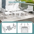 thumbnail image 4 of Costway Ensemble de Mobilier de Patio 5 Pcs avec 1 Causeuse, 2 Chaises de Patio et 2 Tables d'Appoint Blanc, 4 of 10