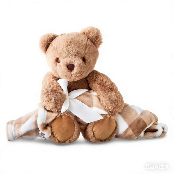 George Baby Neutral Plush Bear with Baby Blanket (2-Piece Set)