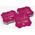 thumbnail image 4 of Inkdotpot Real Gold Foil Thanks From The New Wedding Tags Favor Bracket Shape Hang Pack Of 100 Paper Tags, 4 of 7