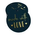 thumbnail image 1 of Inkdotpot Real Gold Foil Made With Love Text Tag Favor Hang Paper Tag 50 Piece, 1 of 6