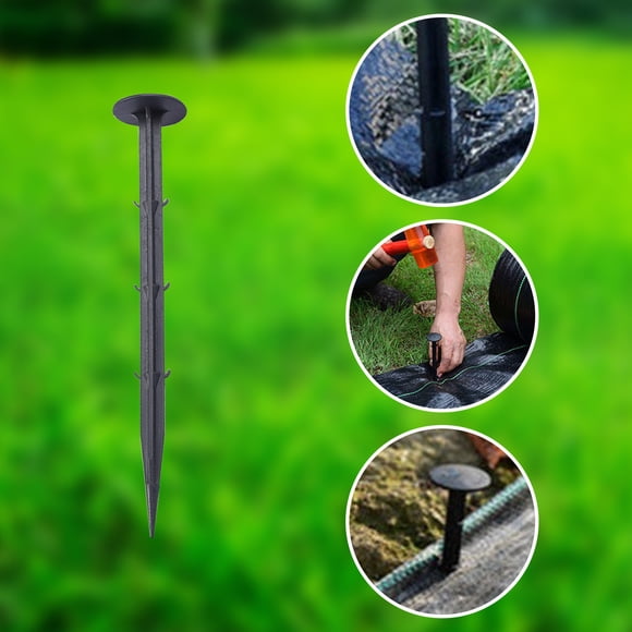 TIMIFIS 50pcs Garden Stakes Plastic Scape Staples, Sod Staples For Artificial Grass, Sod Pins Stakes For Securing Fences Weed Barrier, Plastic Garden Parterre Weed -