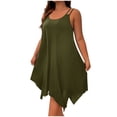 thumbnail image 2 of Ounisa Robe Camisole Midi Fluide Sans Manches à Encolure Dégagée et Ourlet Asymétrique pour Femme Grande Taille, 2 of 8