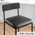 thumbnail image 2 of Kojooin Bar Stools Set of 2, Kitchen Bar Stools with Footrest, 25.5 Inches Upholstered Bar Chairs with Back, Counter Height Barstools for Counter Bar, Island, Easy Assembly, Rustic Brown, 2 of 6