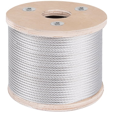 VEVOR Stainless Steel Cable Railing 3/16"x 250ft, Wire Rope 304 Marine Grade, Braided Aircraft Cable 7x19 Strands Construction for Deck,Rail,Balusters,Stair,Handrail,Porch,Fence