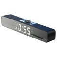 thumbnail image 1 of MesaSe Barre de Son Bluetooth 5.0 Haut-Parleur à Réduction de Bruit Réveil Sans Fil Barre de Son Haut-Parleur à DEL Blanc avec Écran, 1 of 10