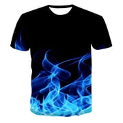 Ketyyh-chn99 Big and Tall Shirts for Men Solid Color Short Sleeve Tee Mens Long Sleeve T-Shirt Soft Classic Tee Men's T Shirts Blue,M