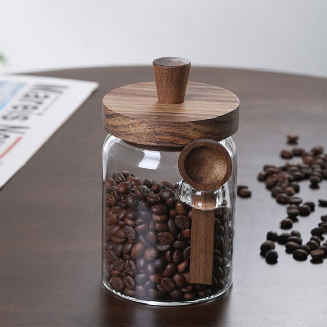 PEONAVET Coffee Storage Jar Glass Sealed Jar Storage Jar Glass Bottle Coffee Jar Tea Kitchen Miscellaneous Grain Storage Snack Storage Jar Milk Powder Jar