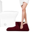 thumbnail image 1 of Bathroom Rugs and Mats Sets,Foam Bath Mat U Shape Toilet Mats Bathroom Rugs Soft Comfortable Water Drying Absorption Non-Slip Thick Machine Washable Easier to Dry Dark, 1 of 7