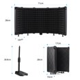 thumbnail image 4 of Isolation Shield, avec 3/8 Pouces 5/8 Pouces Mic Mount Stand Tablet Mic Son avec Isolation Shield 3/8 Pouces 5/8 Pouces Mic Mount Inch 5/8 Pouces Shield 5 Panneaux Mic Clip Studio Live Tablet Clip Studio Audio, 4 of 7