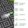 thumbnail image 4 of DEORAB Outdoor Rug Reversible 6x9' Patio Rug,Clearance Outside Plastic Waterproof Mat,Fordable Floor Rug for Patio, Camping, RV, Deck, Porch, Balcony, Backyard, black&grey, 4 of 5
