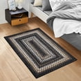 thumbnail image 2 of HOMERRY Braided Area Rug 2x3 Modern Bordered Rug Black Washable Area Rug Boho Farmhouse Doormat, 2 of 7