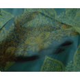 thumbnail image 4 of oneOone Silk Tabby Fabric Leaves & Floral Block Printed Fabric 1 Yard 42 Inch Wide, 4 of 4