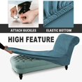 thumbnail image 4 of 2024 Velvet Armless Chaise Lounge Slipcover Stretch Sofa Slip Cover Furniture Protector, 4 of 8