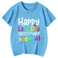 thumbnail image 4 of PMVFHDE T-Shirts Mignons pour Fille T-Shirt à Col Rond Imprimé à Manches Courtes pour Garçons et Filles Bleu Ciel, 8-9 Ans, 4 of 4