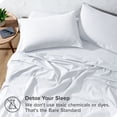 thumbnail image 4 of Bare Home Ensemble de Draps en Flanelle - 100 % Coton - Poche Profonde - Lit Simple, Blanc, 3 Pcs, 4 of 7