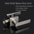 thumbnail image 3 of Matte Passage Door Levers Square Hall Closet Door Handles Heavy Duty Interior NonLocking Lever Sets Reversible for Right/Left Handed Door, 3 of 8