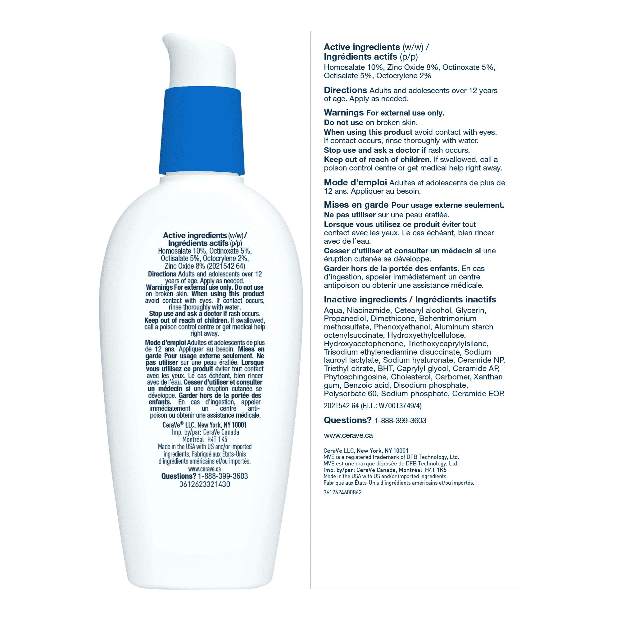 CeraVe Lotion Hydratante AM FPS 30, Hydratant Visage Quotidien avec Céramides et Écran Solaire, 89 ml