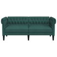 thumbnail image 2 of vidaXL Canapé Chesterfield 2 Places Tissu Vert Foncé, 2 of 5
