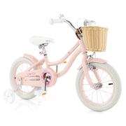 Prorider 14" Kid's Bike with Training Wheels Adjustable Handlebar Seat Handbrake Pink