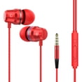 thumbnail image 1 of In-Ear Headphones with Microphone - 3.5mm Wired Earbuds, Stereo Sound, Powerful Bass - for iOS, Android, Laptops, MP3, Gaming, 100cm Cable, 1 of 5