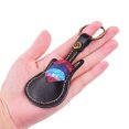 thumbnail image 4 of Leather Guitar Picks Holder with Key Ring Cool Guitar Shape Includes 5 Celluloid Picks Portable for Musicians, 4 of 6