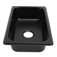 thumbnail image 1 of 10.43x6.38x2.56in Drop in Bar Sink, 304 Stainless Steel Handmade Single Bowl Kitchen RV Sink with 40mm Sewer Outlet, RV 304 Stainless Sink Kitchen Rectangular Hand Wash, 1 of 7