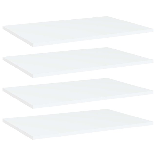 vidaXL Bookshelf Boards 4 pcs White 60x40x1.5 cm Engineered Wood