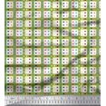 thumbnail image 3 of Soimoi Japan Crepe Satin Fabric Geometric Check Decor Fabric Printed Yard 42 Inch Wide, 3 of 3