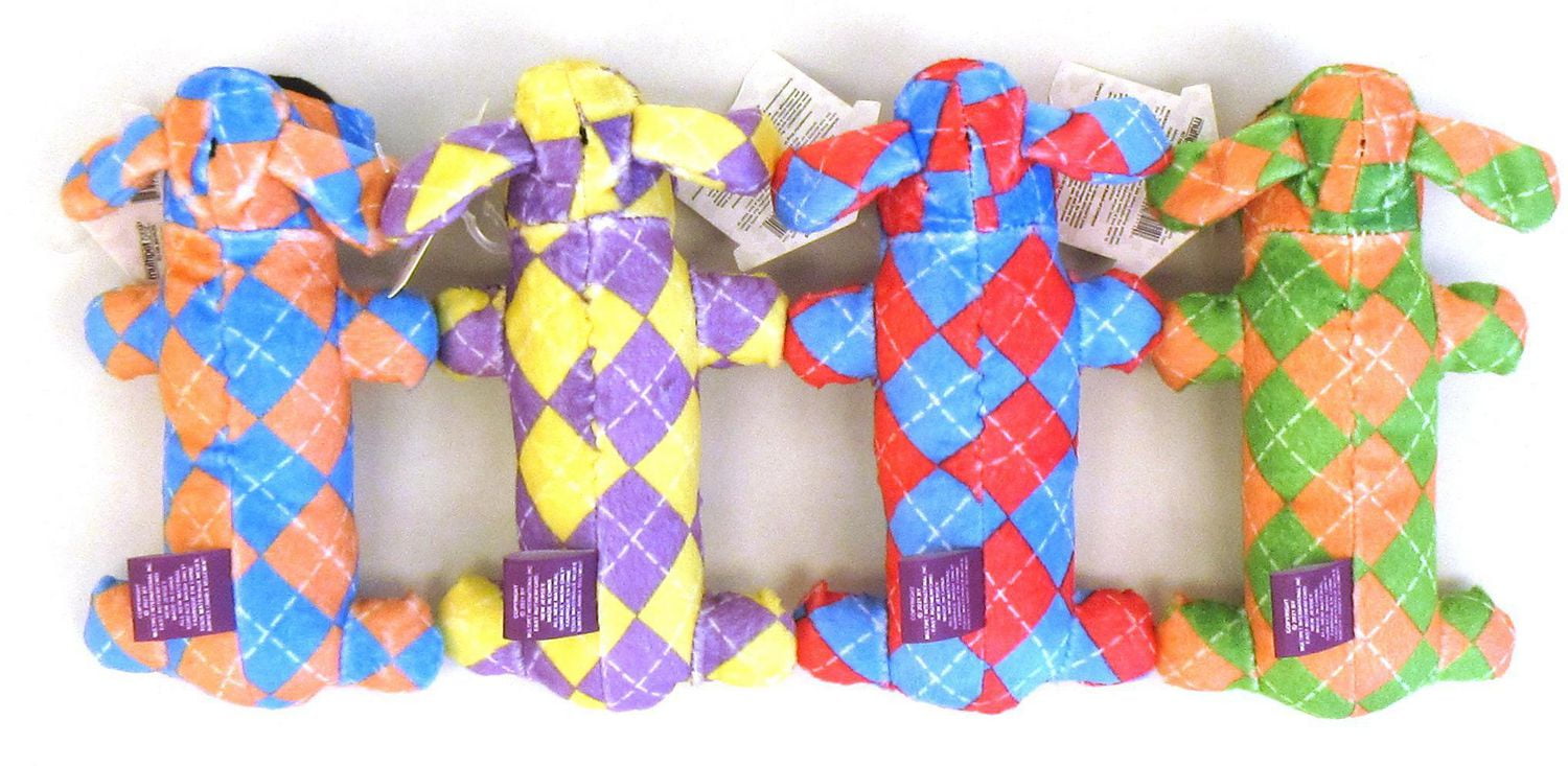Le chien Loofa original en tissu éponge doux avec un couinement grogne et un couinement régulier