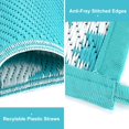 thumbnail image 4 of Findosom Tapis d'Extérieur Imperméable Boho 8'x10 Pieds, Tapis de Paille en Plastique Pliable Réversible, Grand Tapis de Patio pour Extérieur, RV, Patio, Arrière-Cour, Terrasse, Pique-Nique, Plage, Camping Turquoise, 4 of 6
