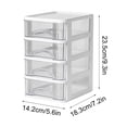thumbnail image 2 of Plastic Storage Drawers Organizer Desktop Storage Box, Transparent Small Drawer Desk, Plastic Mini Storage Box, Rabbit Stationery Storage Box Small Drawers Organizer Storage, 2 of 3