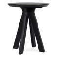 thumbnail image 1 of Pemberly Row Table de Comptoir Ronde de Transition de 32 Pouces en Bois de Manguier, Noire, 1 of 6