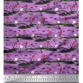 thumbnail image 1 of Soimoi Silk Fabric Insect,Leaves & Floral Artistic Print Sewing Fabric Yards 42 Inch Wide, 1 of 3