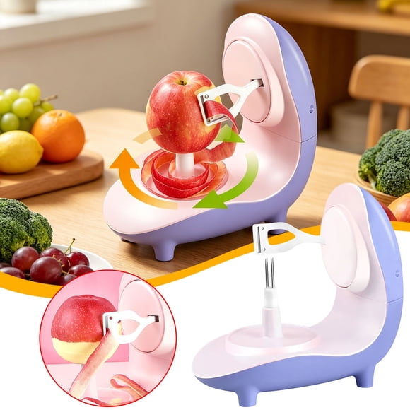 Éplucheur de Fruits Automatique Rechargeable Usb, Éplucheur de Pommes Entièrement Électrique avec Lame d'Épluchage, Outil de Cuisine Multifonction pour la Maison