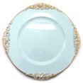thumbnail image 1 of Allgala 13-Inch 48-Pack Case Lot Heavy Quality Round Charger Plates-Floral Light Blue-Hd80844, 1 of 1