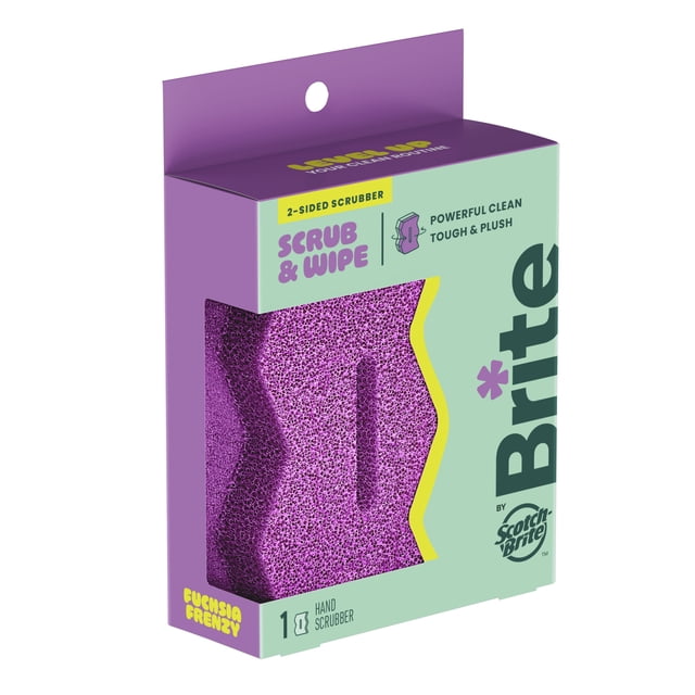 Brite by Scotch-Brite™ Scrub & Wipe Fuchsia Scrubber
