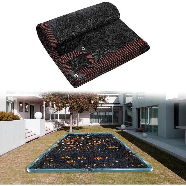 16 x 26FT Pool Leaf Net Cover, Thicken Rectangle Leaf Netting for Inground and Above Ground Swimming Pools Cover with Reinforced Gromments,Winter Above Ground Pool Screen Cover, Catching Leaves