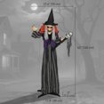 thumbnail image 3 of Outsunny Décoration d'Halloween Animée, Sorcière Animatronique, Orange, 3 of 10