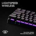 thumbnail image 4 of Logitech G PRO X 60 LIGHTSPEED Wireless Gaming Keyboard, Ultra Compact TKL 60% Mechanical Keyboard for Windows PC, LIGHTSYNC RGB, Dual-Shot PBT Keycaps, GX Optical Tactile Switches - Black, 4 of 10