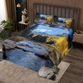 thumbnail image 2 of Erosebridal Nature Scenery Coverlet Set King, Stone Lake Bedding Set, Rustic Farmhouse Decor 3pcs, 2 of 5