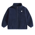thumbnail image 1 of MIASHUI Manteau Léger Chaud à Fermeture Éclair pour Tout-Petits Garçons Filles, Bleu Marine, 6-7 Ans, 1 of 4