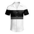 thumbnail image 4 of BOBOGOJP Mens Casual Button Down Shirts Cotton Linen Button Down Tropical Holiday Beach Shirts,Black M, 4 of 4