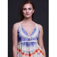thumbnail image 4 of Bimba Robe Longue Maxi Bohème à Bretelles Sans Manches Imprimée Teinture sur Nœuds pour Femme - Petit, 4 of 6