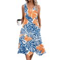 thumbnail image 2 of yoeyez Robes pour Femmes 2025 Fête Sans Manches Décontractée Robe Débardeur à Fleurs Ourlet Irrégulier Col Ras du Cou Robes Maxi Grande Taille Jaune, TG, 2 of 3