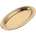 thumbnail image 1 of Assiette Ovale en Acier Inoxydable Assiettes en Métal Plats pour Manger Camping, 1 of 9